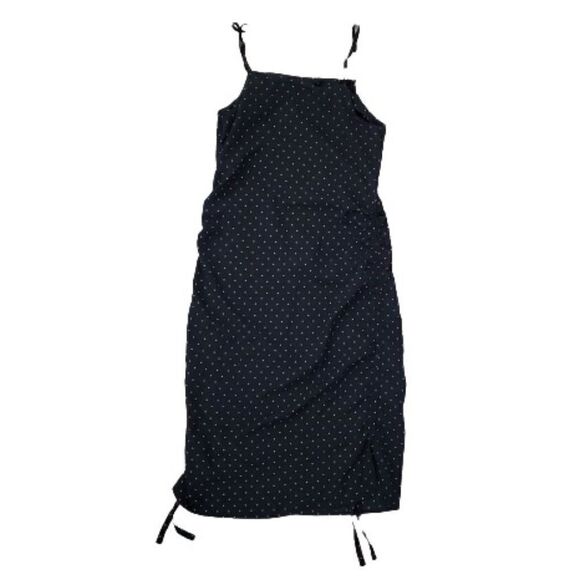 J.O.A Darling Details Navy Polka Dot Slip Dress XS NWT - Picture 2 of 5